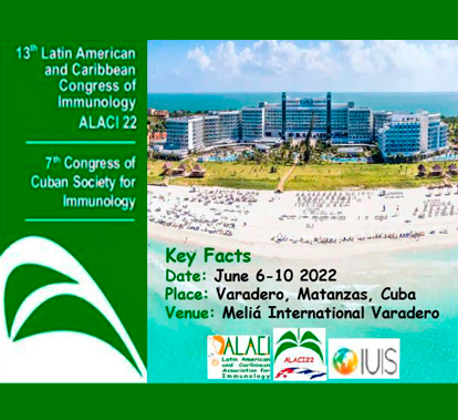 13 TH Latin American and Caribbean Congress of Immunology ALACI 22 and 7TH Congress of Cuban Society for Immunology graphic